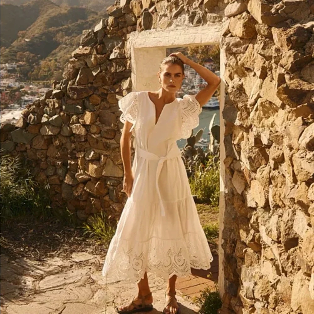 Rails Gia Belted Eyelet Midi Dress - Picture 2 of 8